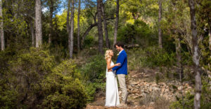 wedding couple on location